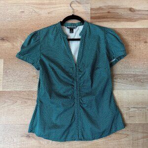Vintage Club Monaco Polka Dot Blouse – Size Large